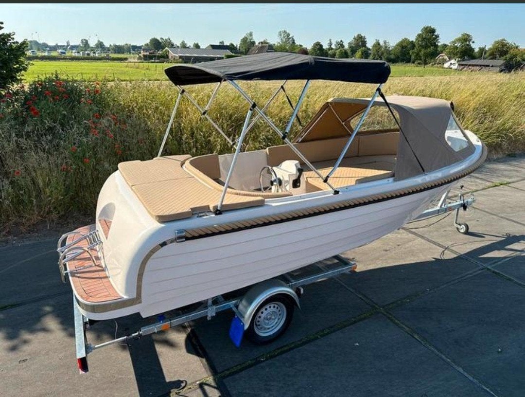 Maassloep 570 met Honda 20 PK en trailer - Nieuw (2023), Watersport en Boten, Sloepen, Tender, Gebruikt, Ophalen of Verzenden
