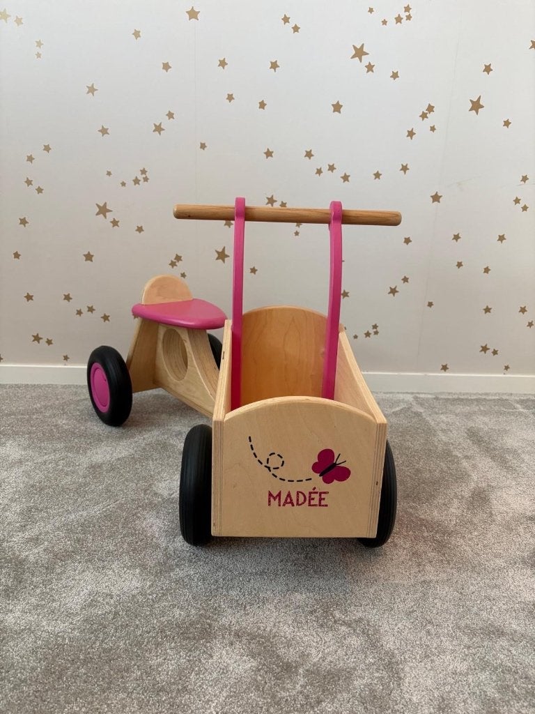 Houten fiets bakfiets speelgoed, Kinderen en Baby's, Ophalen, Gebruikt, Rij- of Hobbelspeelgoed