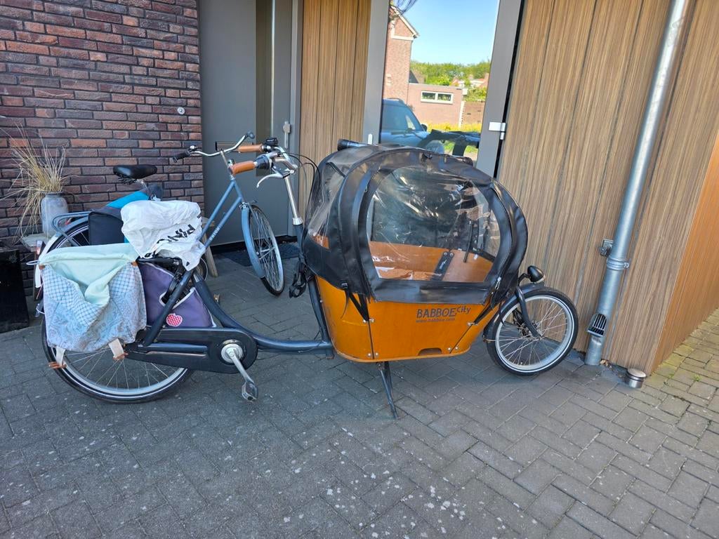 Babboe City Bakfiets met Huif - Ideaal voor Gezinnen, Overige merken, Gebruikt, Huif, Ophalen of Verzenden