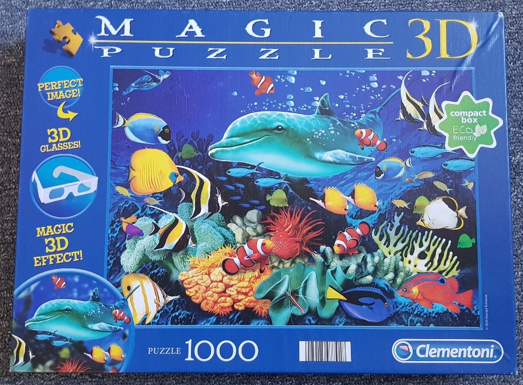 puzzel - Magic 3D - clementoni - 1000 stukjes, Ophalen, 500 t/m 1500 stukjes, Zo goed als nieuw, Legpuzzel