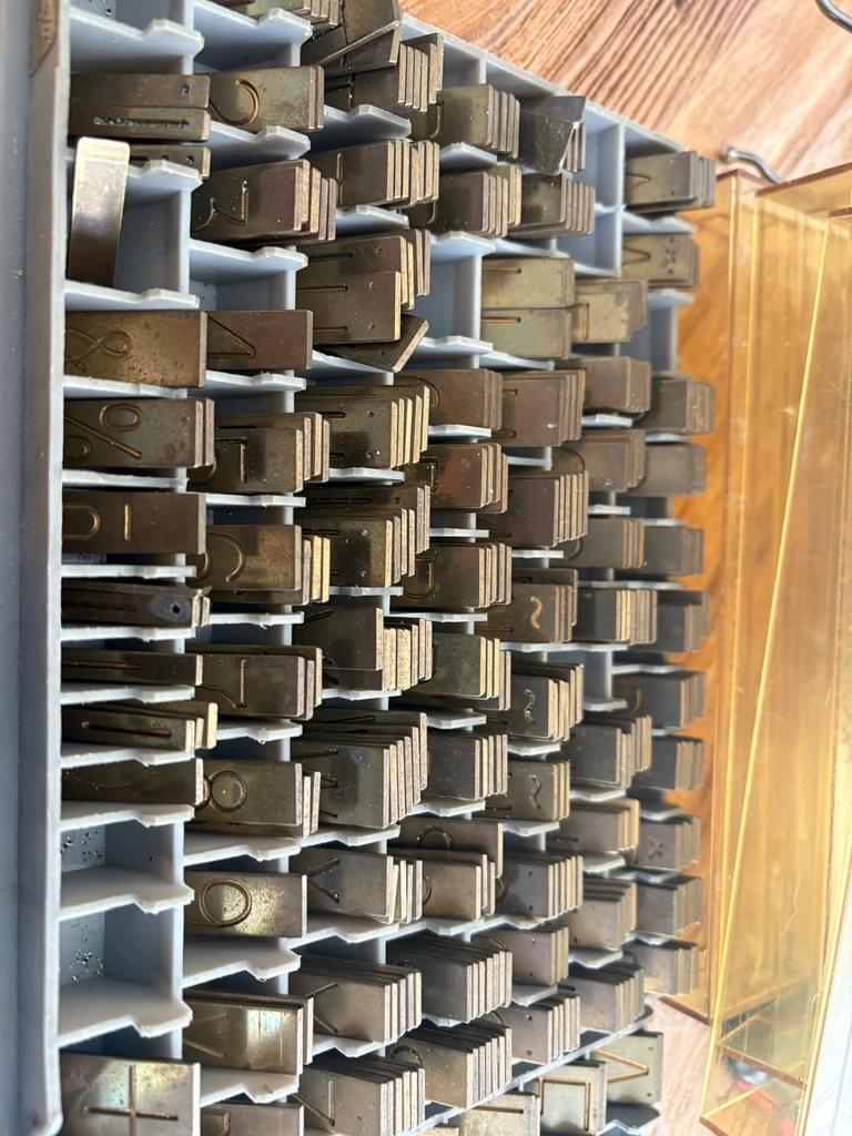 Vintage Letterpress Loodletters Set - Diverse Maten, Ophalen of Verzenden, Zo goed als nieuw
