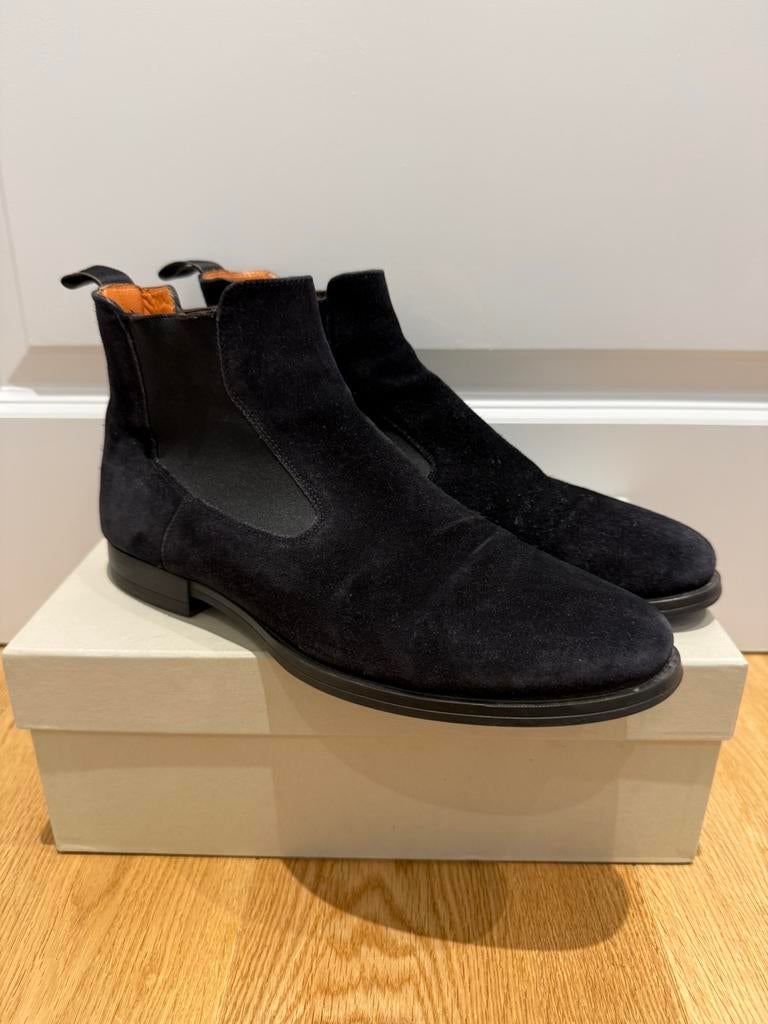 Santoni Chelsea Laarzen | UK 7.5 | (S2), Boots, Zo goed als nieuw, Verzenden, Blauw