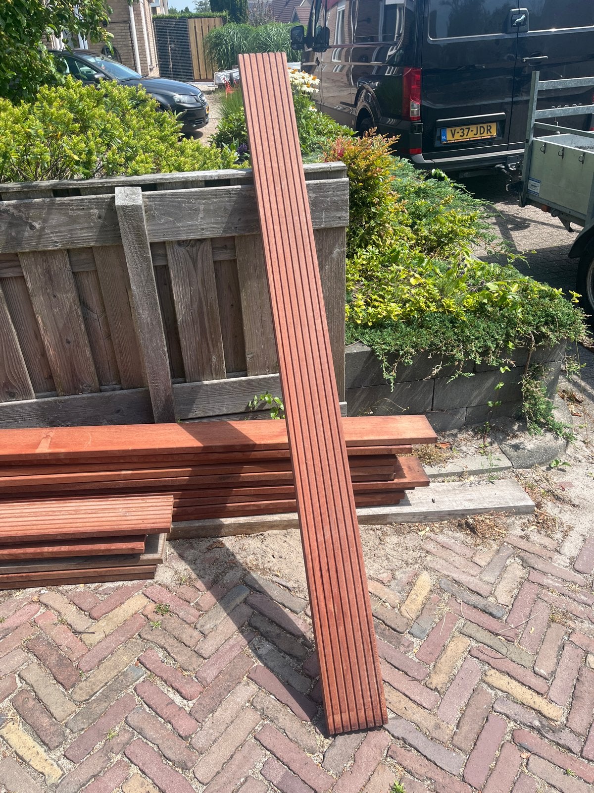 Hardhouten planken voor terras of vlonder, Ophalen, Gebruikt, Planken, Hardhout