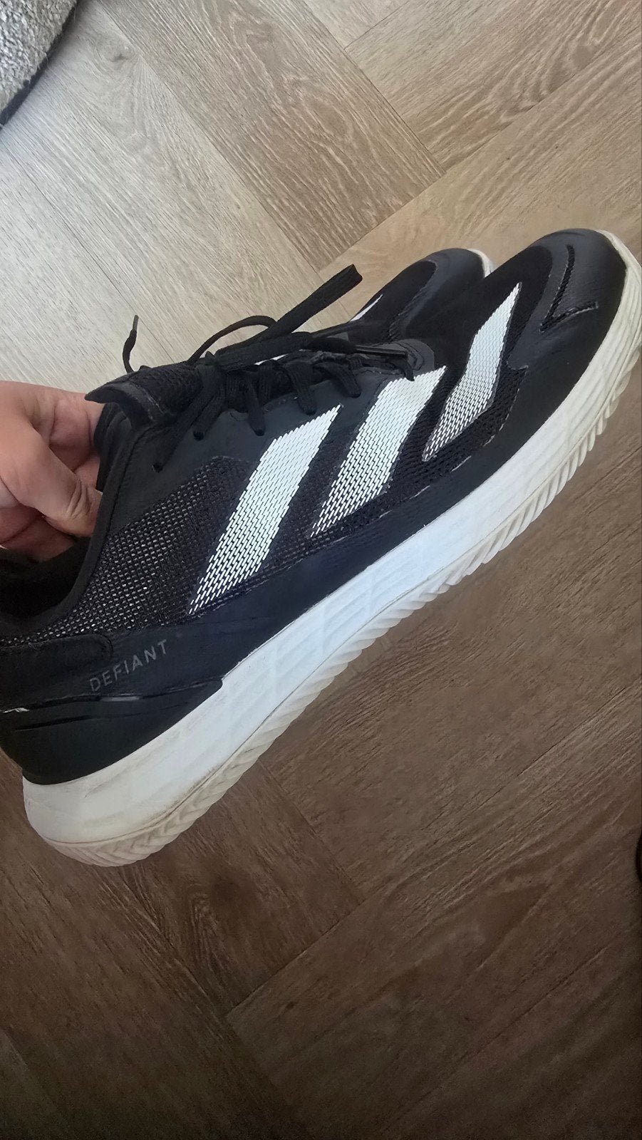 Adidas Padelschoenen maat 46 2/3 zwart wit, Sport en Fitness, Ophalen of Verzenden, Zo goed als nieuw
