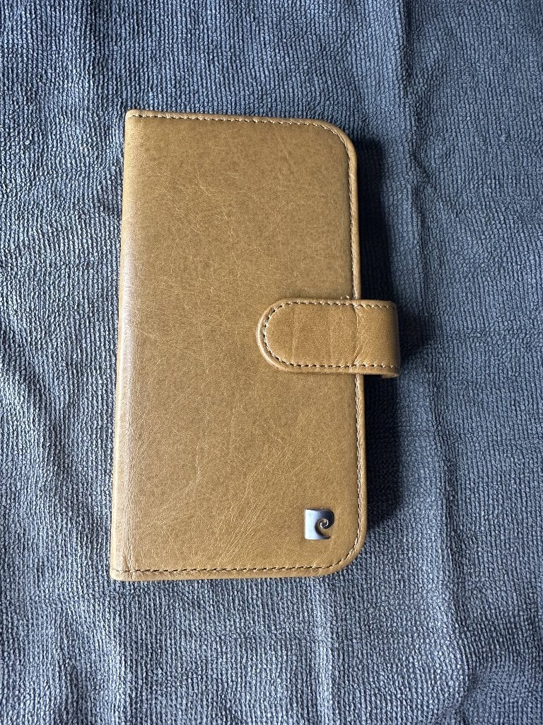 Pierre Cardin lederen portefeuille voor iPhone 12/12pro, Rondom bescherming, Overige typen, Goud, Nieuw