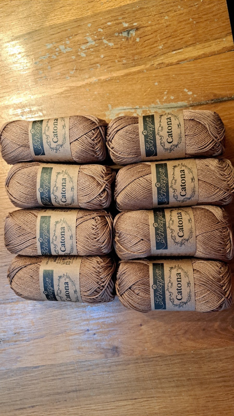 8 bollen Scheepjes Catona 100% gemerceriseerd katoen, Breien of Haken, Nieuw, Ophalen of Verzenden, E