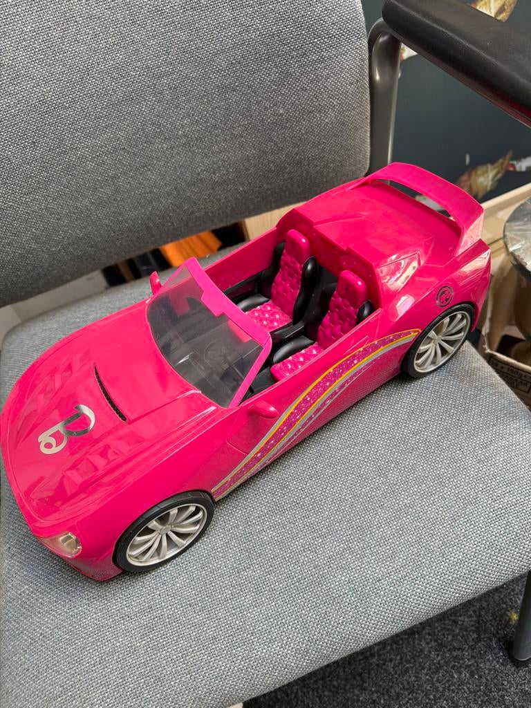 Barbie auto roze cabriolet, Ophalen, Gebruikt