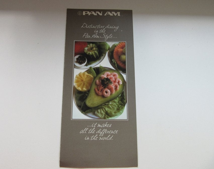 Pan Am brochure Distinctive dining in the Pan Am style, Verzamelen, Verzenden, Zo goed als nieuw, Overige typen