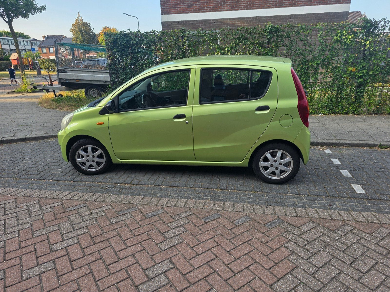 Top onderhouden Daihatsu Cuore 1.0 5D groen Lange APK 02-'27, Auto's, Voorwielaandrijving, Stof, 600 kg, Zwart