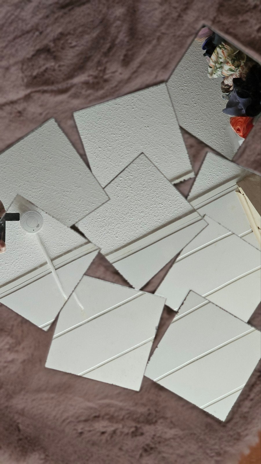 Spiegeltegels - Set van 8 stuks, Huis en Inrichting, Woonaccessoires | Spiegels, Minder dan 50 cm, Gebruikt, Vierkant, Ophalen of Verzenden