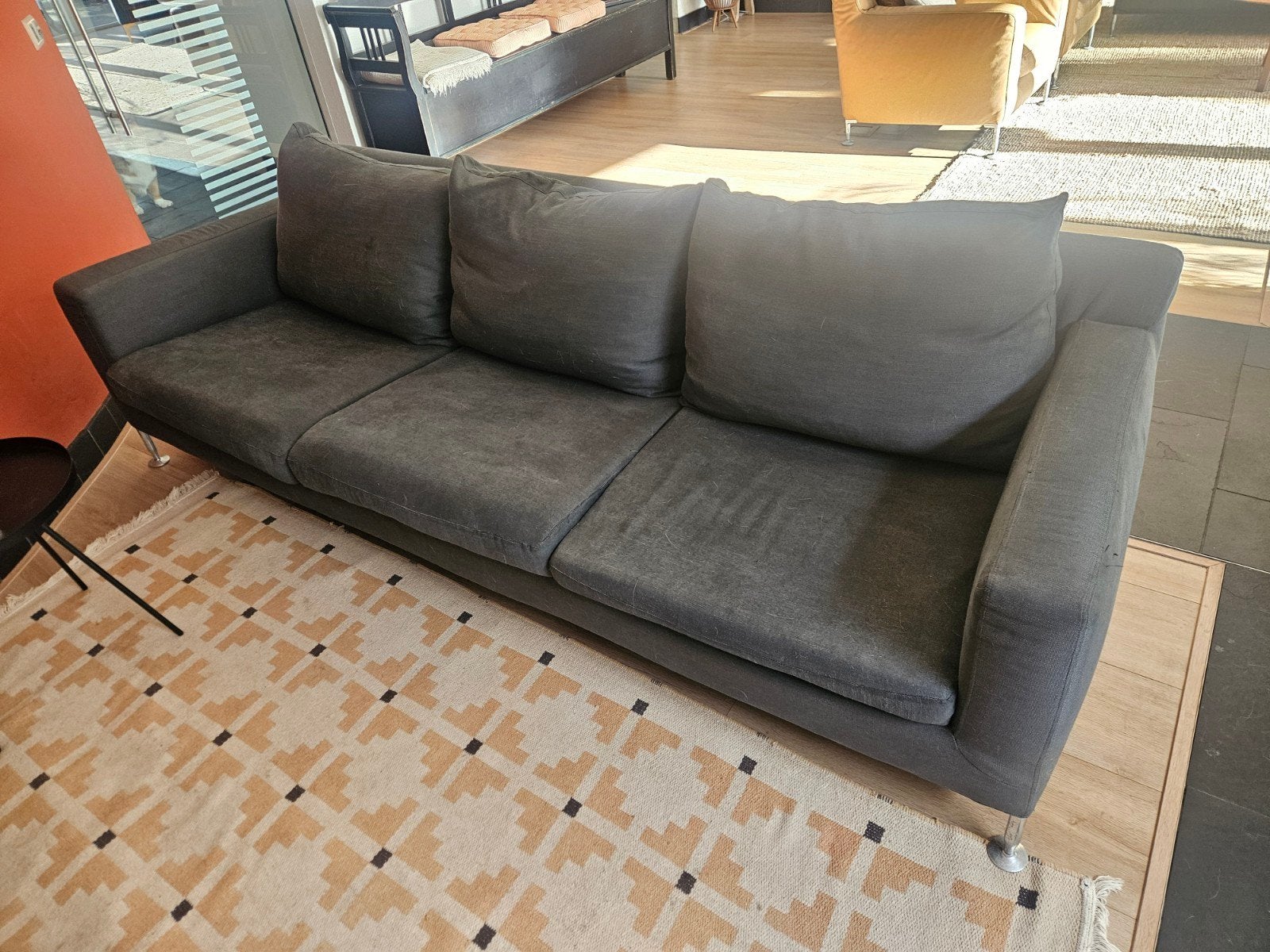 B&B Italia design bank, 3 persoons, Ophalen, Gebruikt, 75 tot 100 cm, 200 tot 250 cm