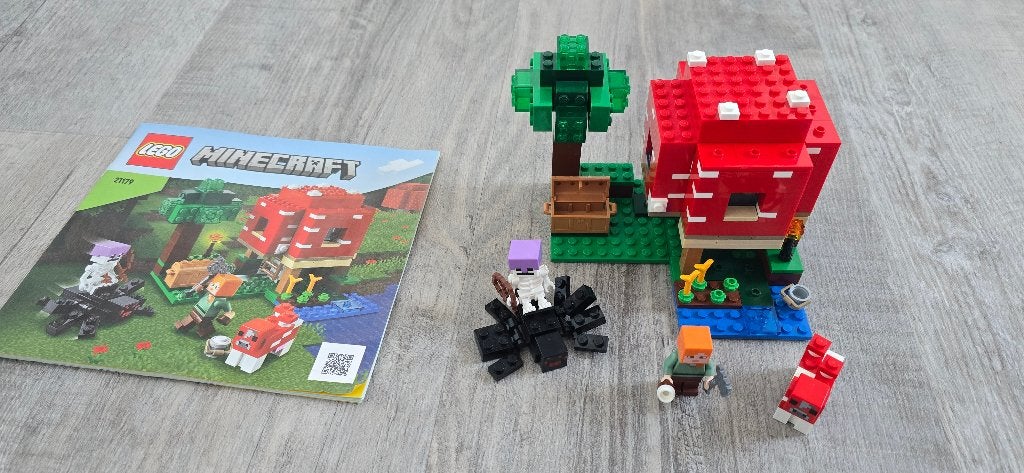 Lego Minecraft 21179 - Compleet!, Gebruikt, Minecraft, Lego, Ophalen of Verzenden