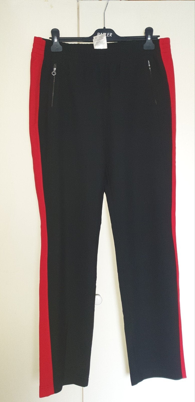 Riani Sportieve Broek Maat 42 - Donkerblauw met Rode Bies, Blauw, Riani, Maat 42/44 (L), Ophalen of Verzenden