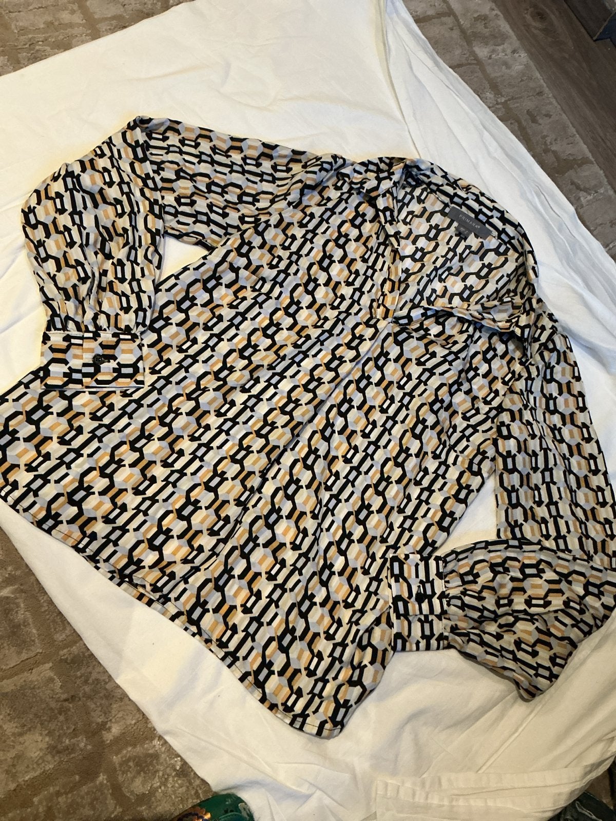 Primark Blouse met geometrisch patroon, Ophalen of Verzenden, Gedragen, Maat 36 (S), Meerkleurig