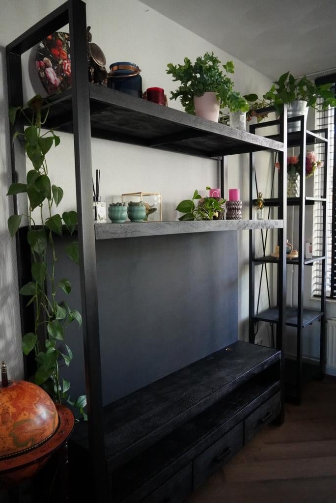 Tv meubel / kast mango hout, Huis en Inrichting, Kasten | Televisiemeubels, Gebruikt, 200 cm of meer, 150 tot 200 cm, 25 tot 50 cm