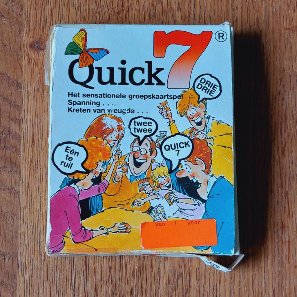 Quick 7 Kaartspel van Clipper uit 1978, Hobby en Vrije tijd, Gezelschapsspellen | Kaartspellen, Vijf spelers of meer, Ophalen of Verzenden