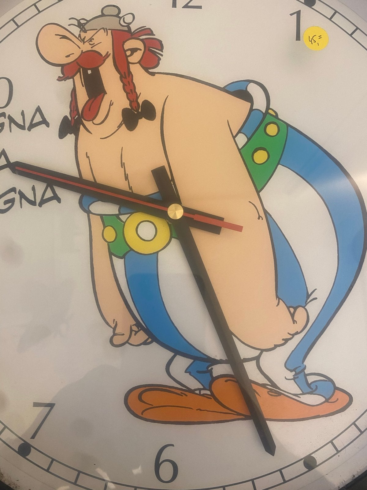 Wandklok Asterix en Obelix - Obelix thema, Verzamelen, Ophalen of Verzenden, Gebruikt