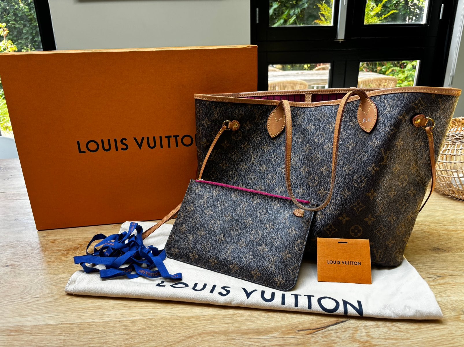 Louis Vuitton Neverfull MM, Ophalen of Verzenden, Zo goed als nieuw, Bruin, Shopper