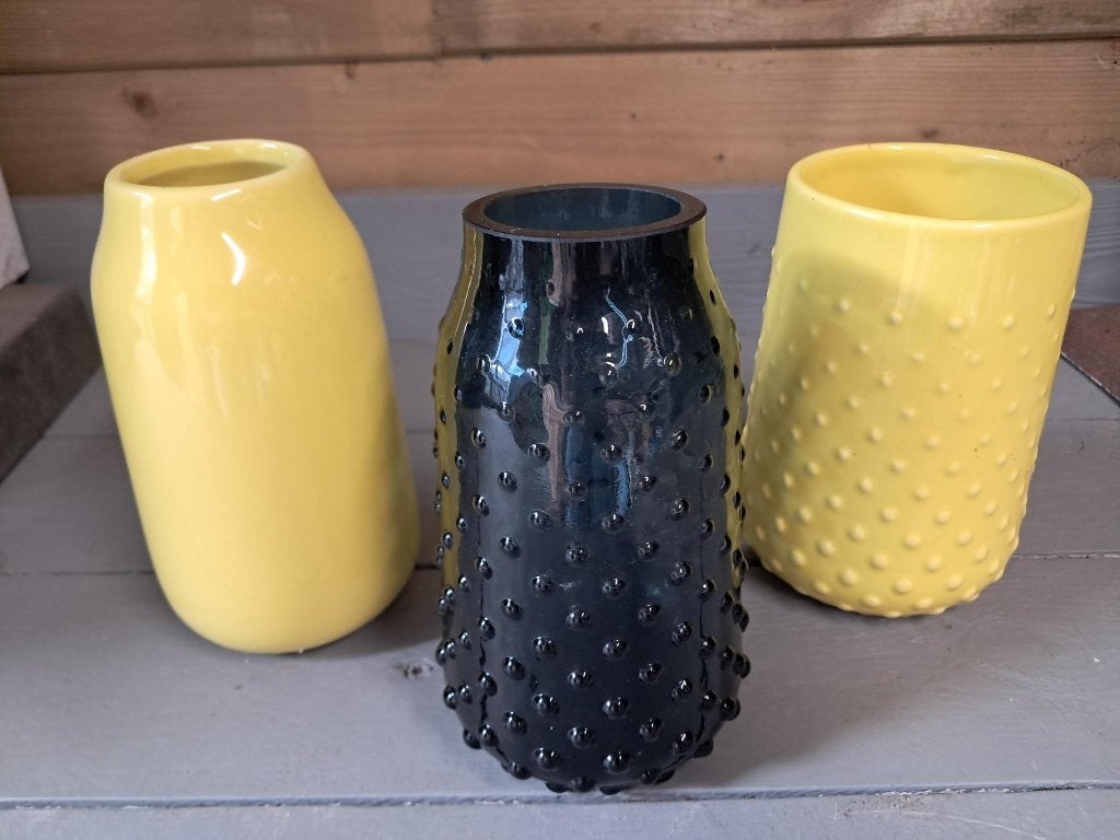 vazen Vaas  hoog : 14 cm, Meerkleurig, 14 cm, Ophalen of Verzenden, Zo goed als nieuw