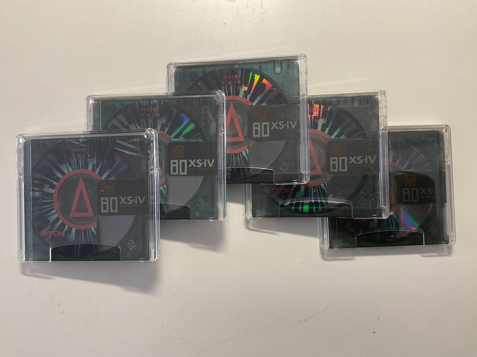 Minidisc’s. TDK XS-iV 80  5x als nieuw. 80 minuten, Ophalen of Verzenden