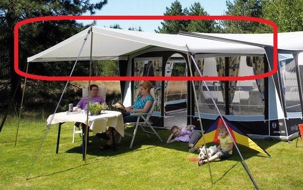 Walker Castel voortent luifel maat 855, Ophalen, Gebruikt