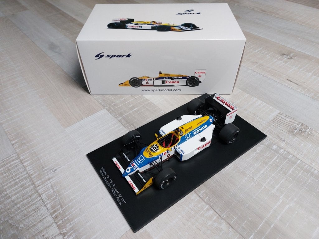 1987 Williams FW 11B Japan GP WC #6 Nelson Piquet Spark 1:18, Ophalen of Verzenden, Zo goed als nieuw, Auto, Overige merken