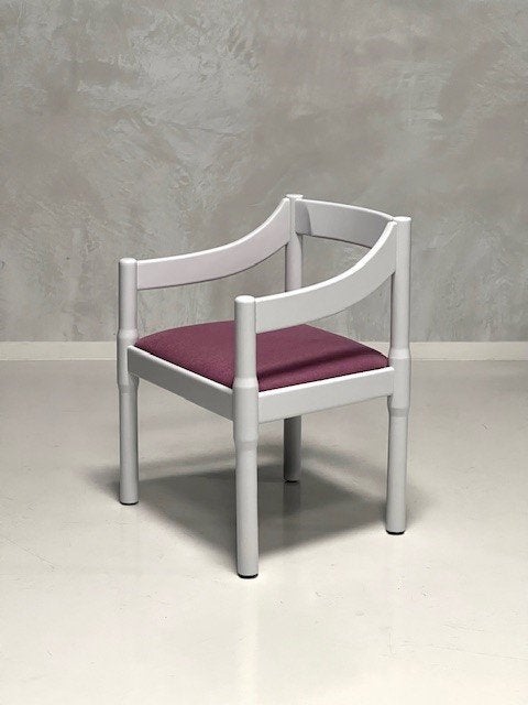 Carimate stoel Vico Magistretti vintage design fauteuil 1959, Gebruikt, ., Wit, Vintage
