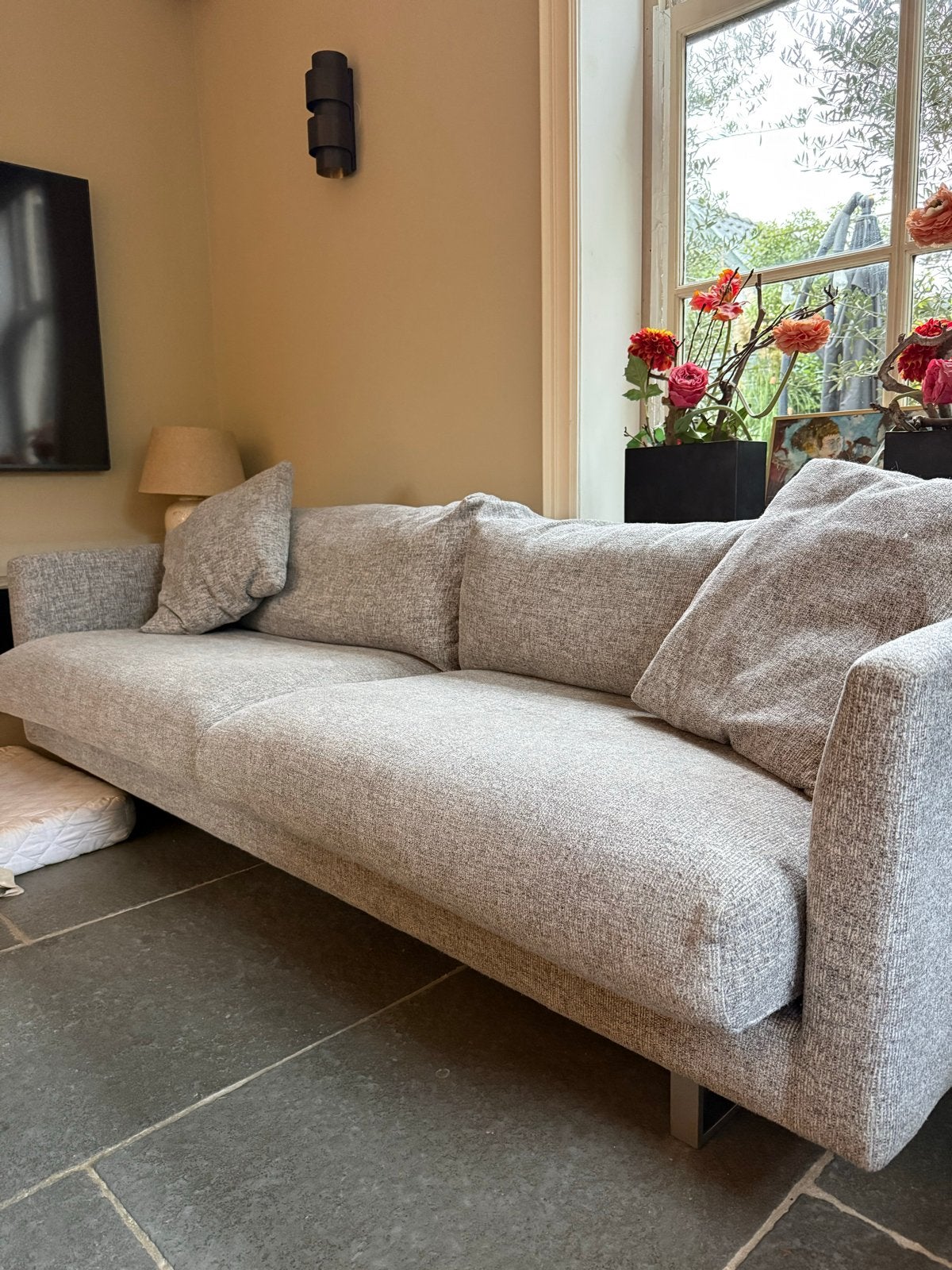 Comfortabele Art Shoppe bank, Ophalen, Driepersoons, 75 tot 100 cm, Zo goed als nieuw