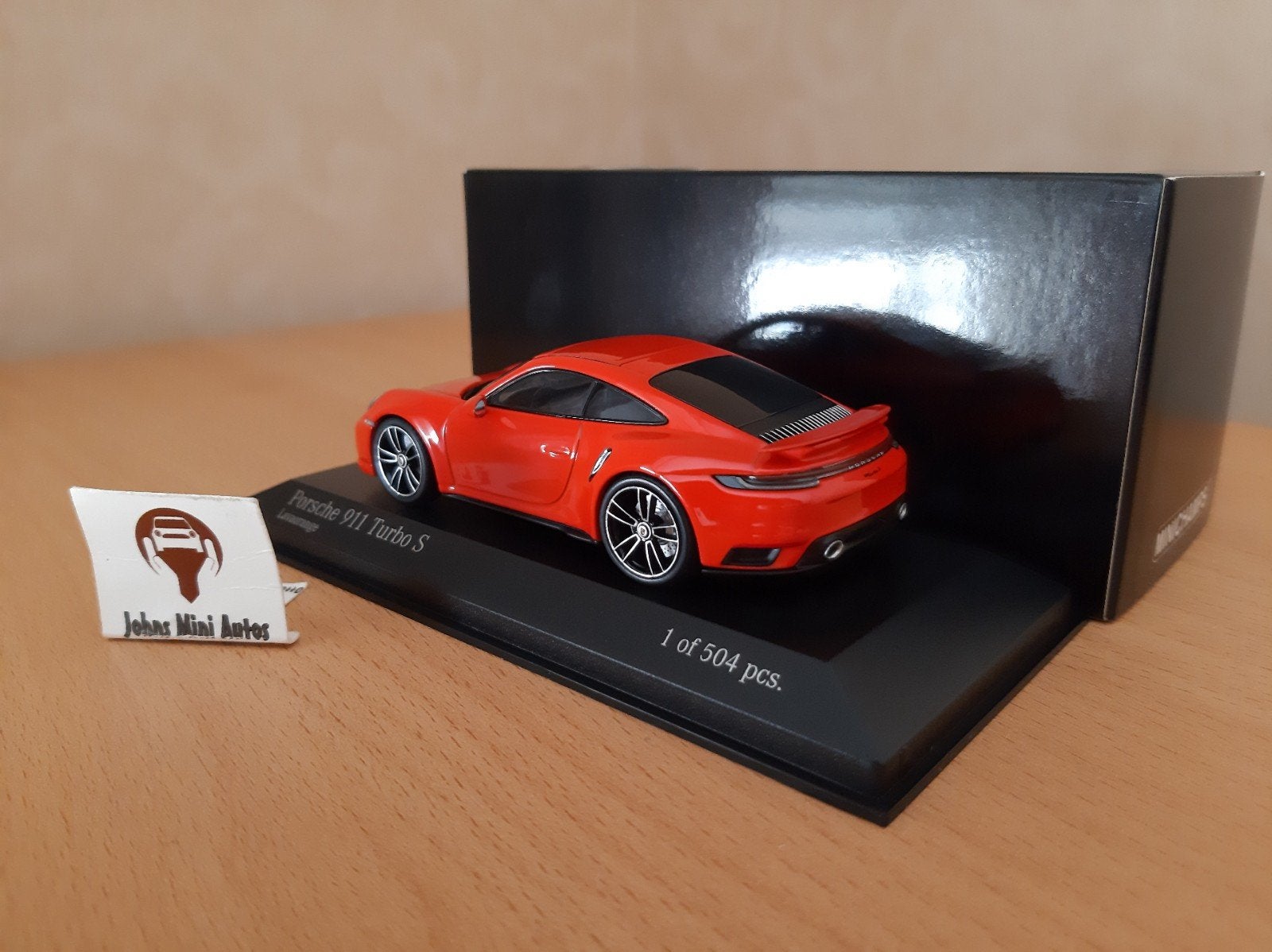 Porsche 911 Turbo S (992) 2020 Lava Orange / Minichamps 1:43, Minichamps, Auto, Nieuw, Ophalen of Verzenden