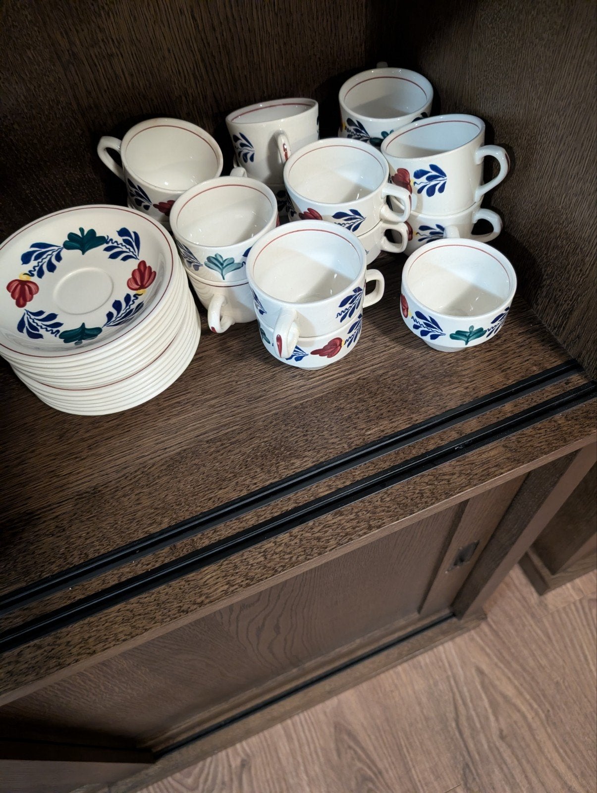 15 kop en schotels van Boerenbont. (Boch), Antiek en Kunst, Ophalen