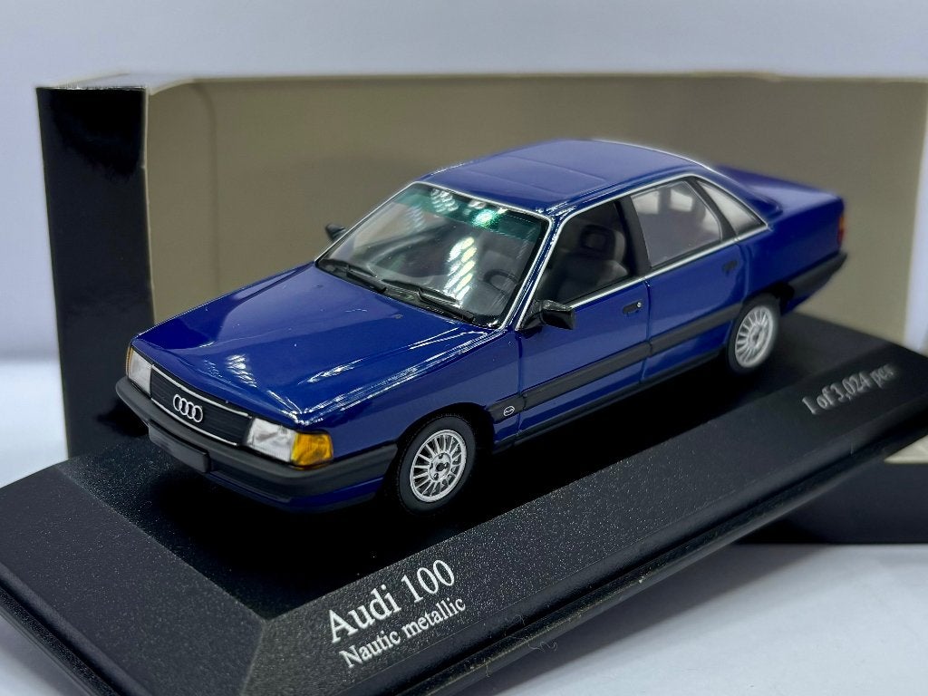 1:43 Audi 100 - 1990 MINICHAMPS / ZELDZAAM., Ophalen of Verzenden, Zo goed als nieuw, Auto, MiniChamps