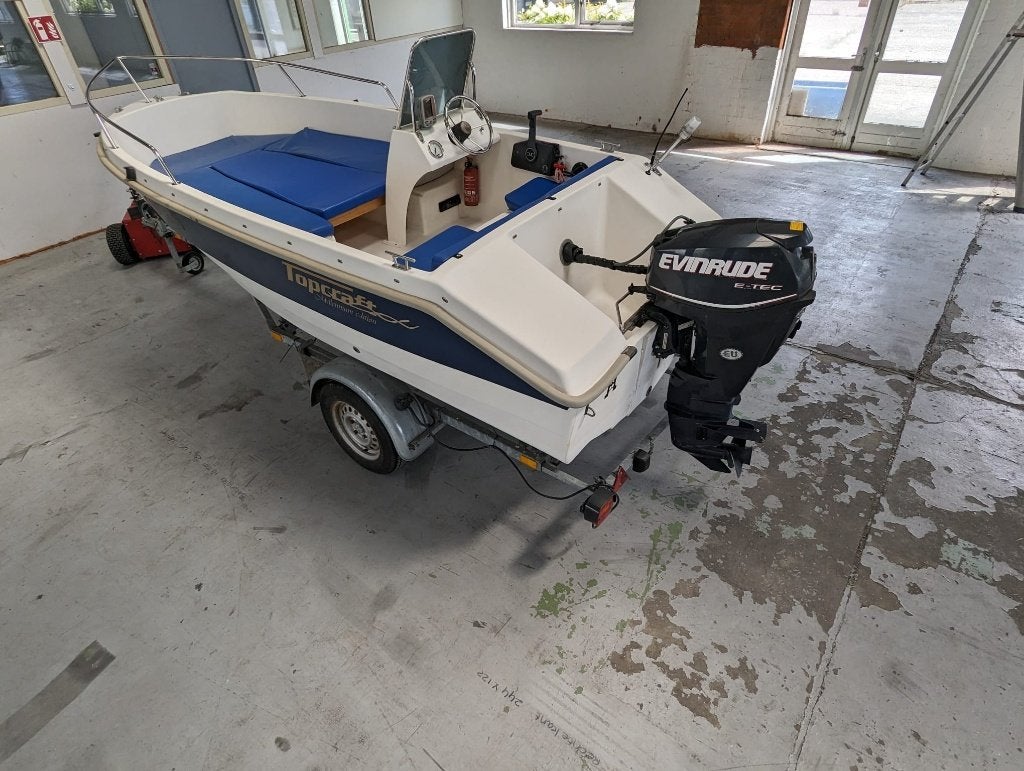 Topcraft 440 millenium console boot 25pk met trailer, Ophalen, 10 tot 30 pk, Gebruikt, Elektrische start