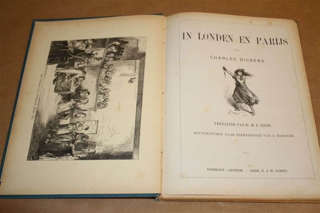 In Londen en Parijs. Geïllustreerde uitgave. Dickens, 1900., Ophalen of Verzenden