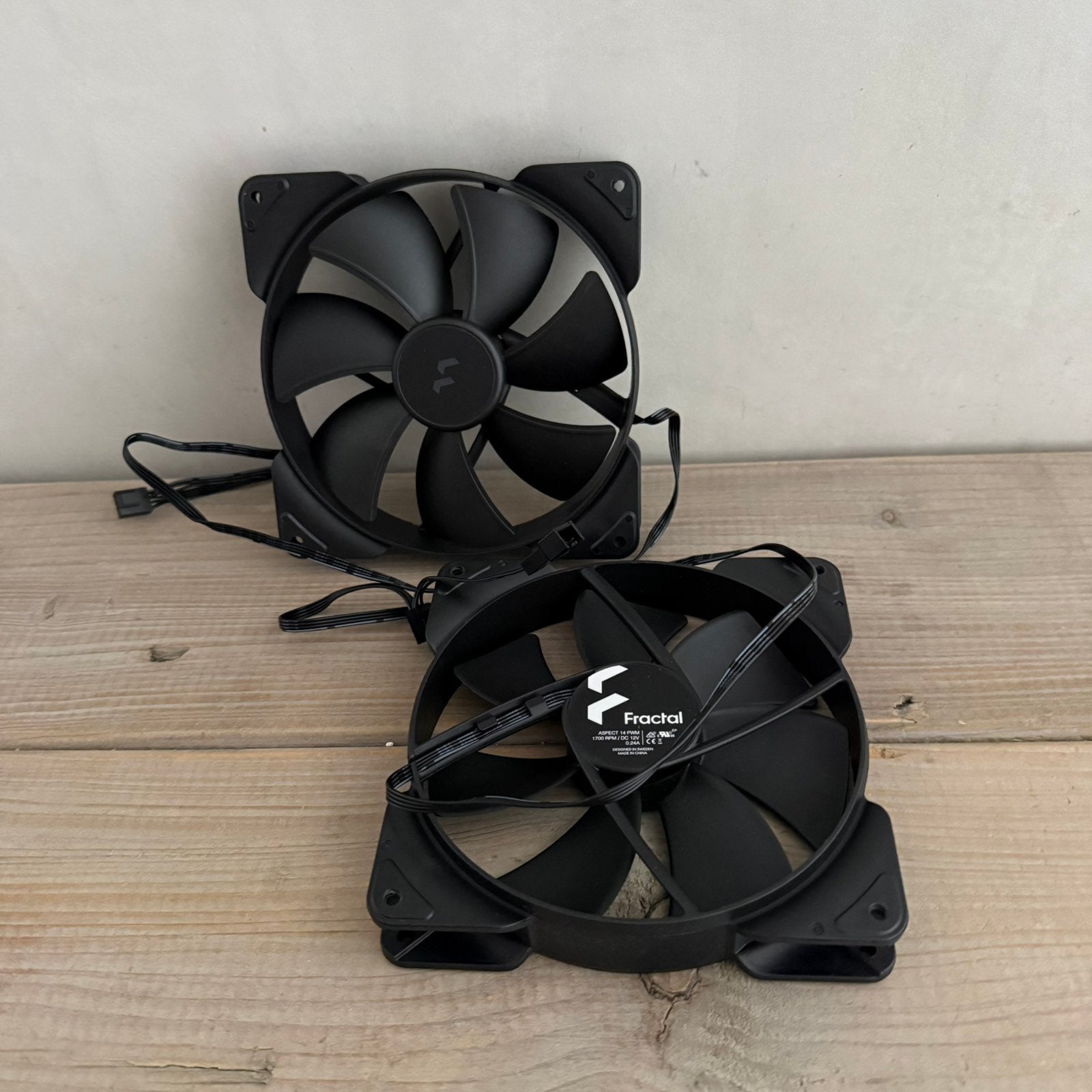 2 x Fractal Design Aspect 14 ventilator ventilatoren zwart, Ophalen of Verzenden, Zo goed als nieuw, Luchtkoeling