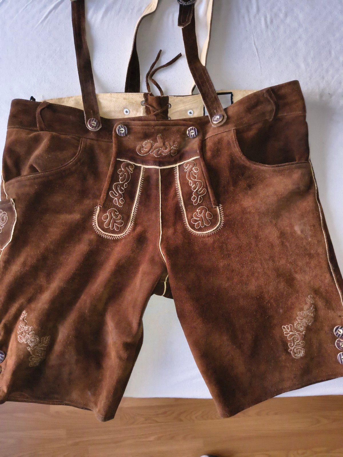 Tannhauser Lederhose - Maat 62 bruin, Kleding | Heren, Ophalen, Bruin, Overige maten, Gedragen