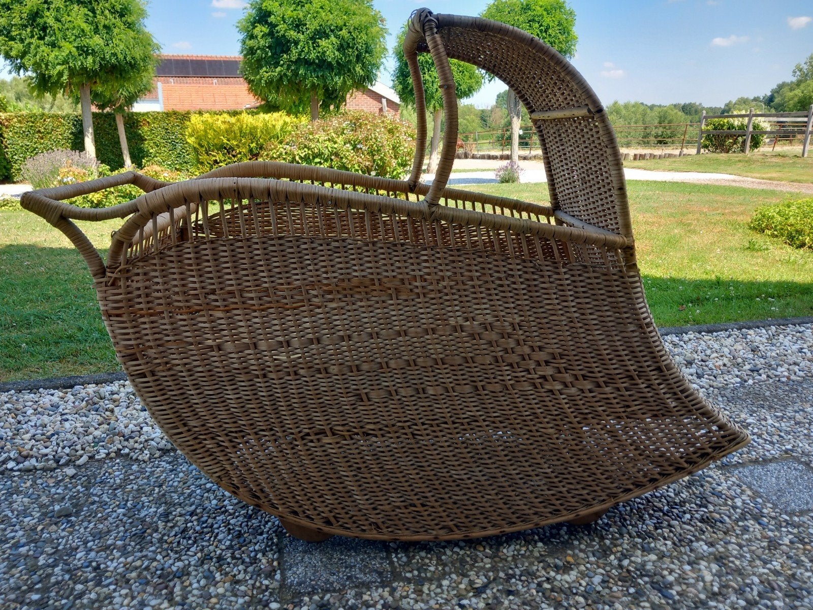 rieten wieg brocante, Ophalen