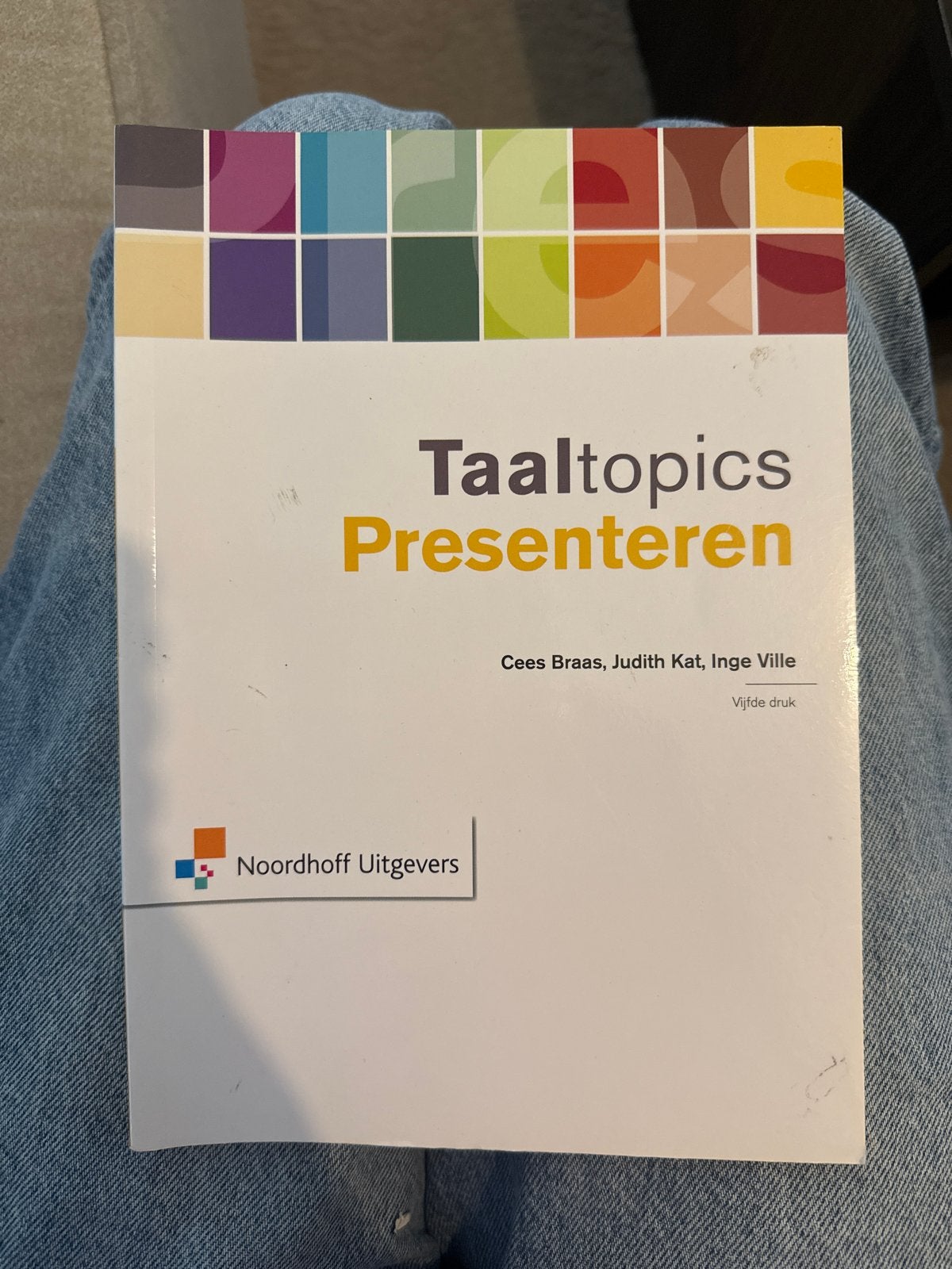 Taaltopics Presenteren - Cees Braas, Judith Kat, Inge Ville, Boeken, Ophalen of Verzenden, Alpha, Zo goed als nieuw, HBO