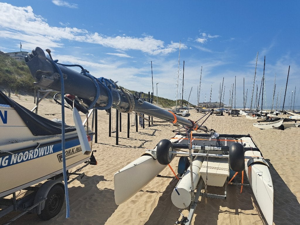 Trailer voor catamaran, Watersport en Boten, Ophalen, Gebruikt, Overige typen, Zeilboot