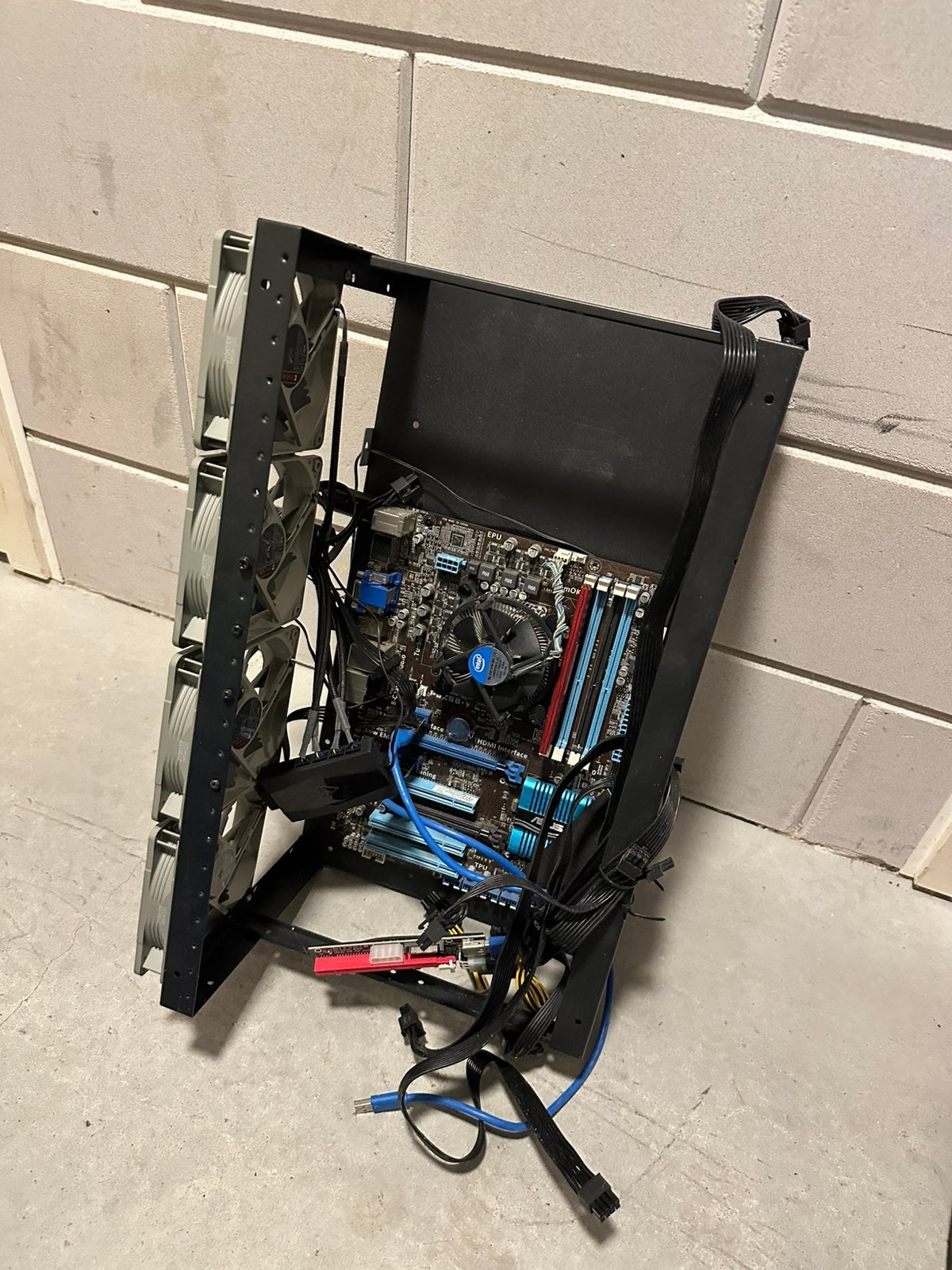 Mining rack videokaart grafische kaart, Ophalen of Verzenden, Zo goed als nieuw