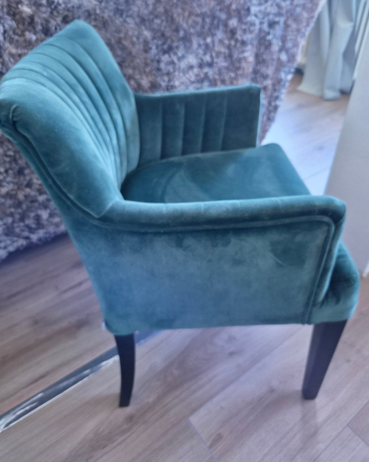 4 Just Design velours eetkamerstoelen in goede staat
