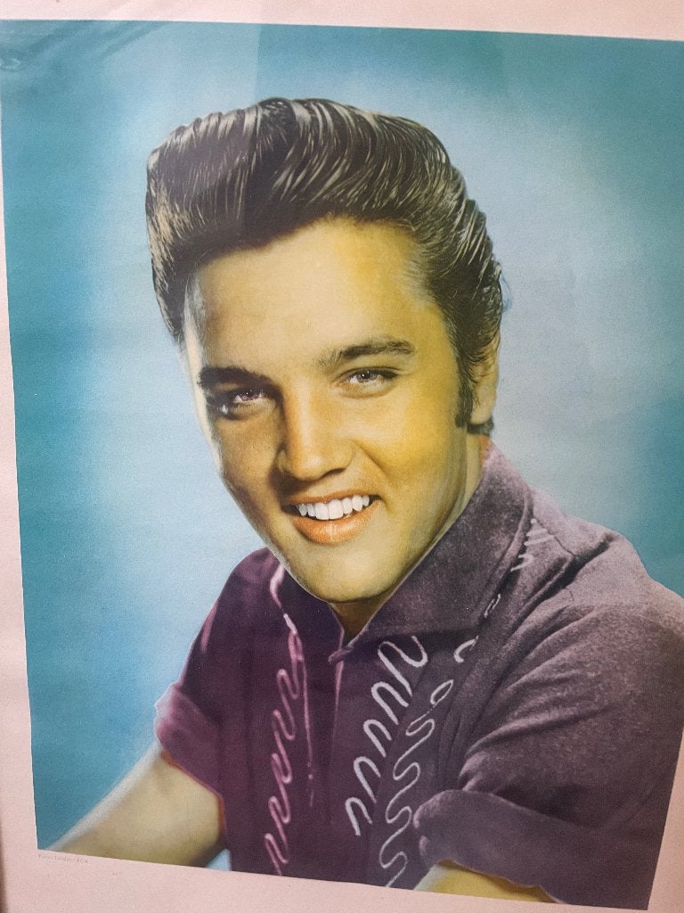 Vintage Elvis Presley Poster in Lijst - RCA, Ophalen of Verzenden, Gebruikt, Poster, Artwork of Schilderij