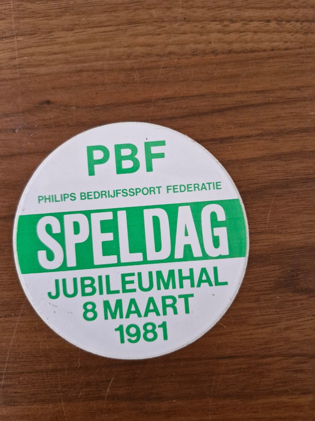11571 Sticker Vintage PBF Philips Bedrijfssport Federatie, Verzamelen, Ophalen of Verzenden, Gebruikt