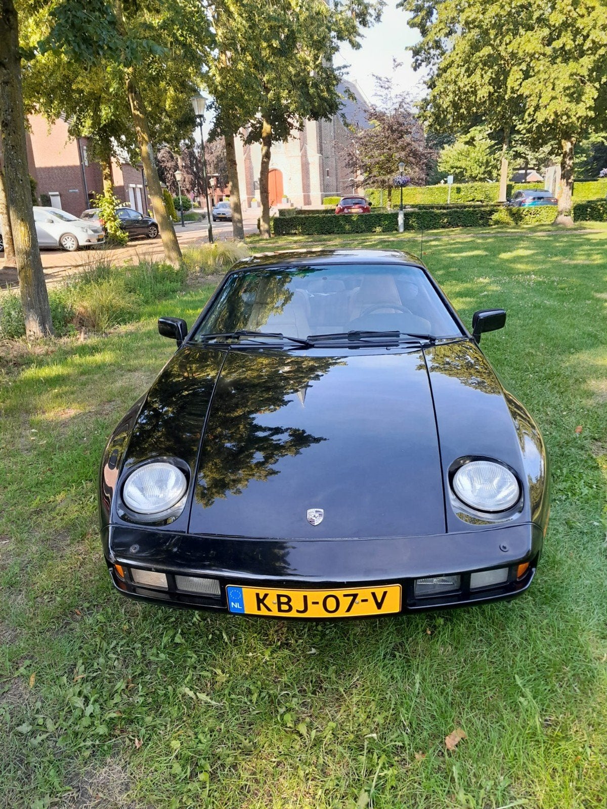 Porsche 928S 1983, Auto's, Porsche, 8 cilinders, Zwart, Leder, Bruin