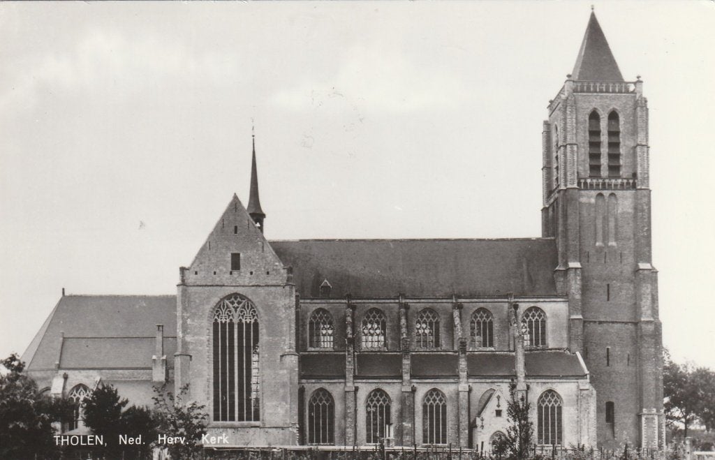 THOLEN Ned. Herv. Kerk (Rechte Rand), Verzamelen, Ansichtkaarten | Nederland, Ongelopen, Zeeland, 1960 tot 1980, Verzenden