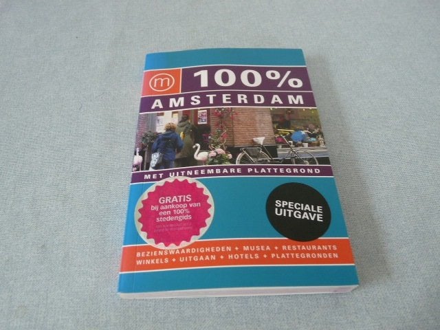  Amsterdam 100 % speciale uitgave +uitneembare platte grond, Boeken, Reisgidsen, Zo goed als nieuw, Reisgids of -boek, Benelux