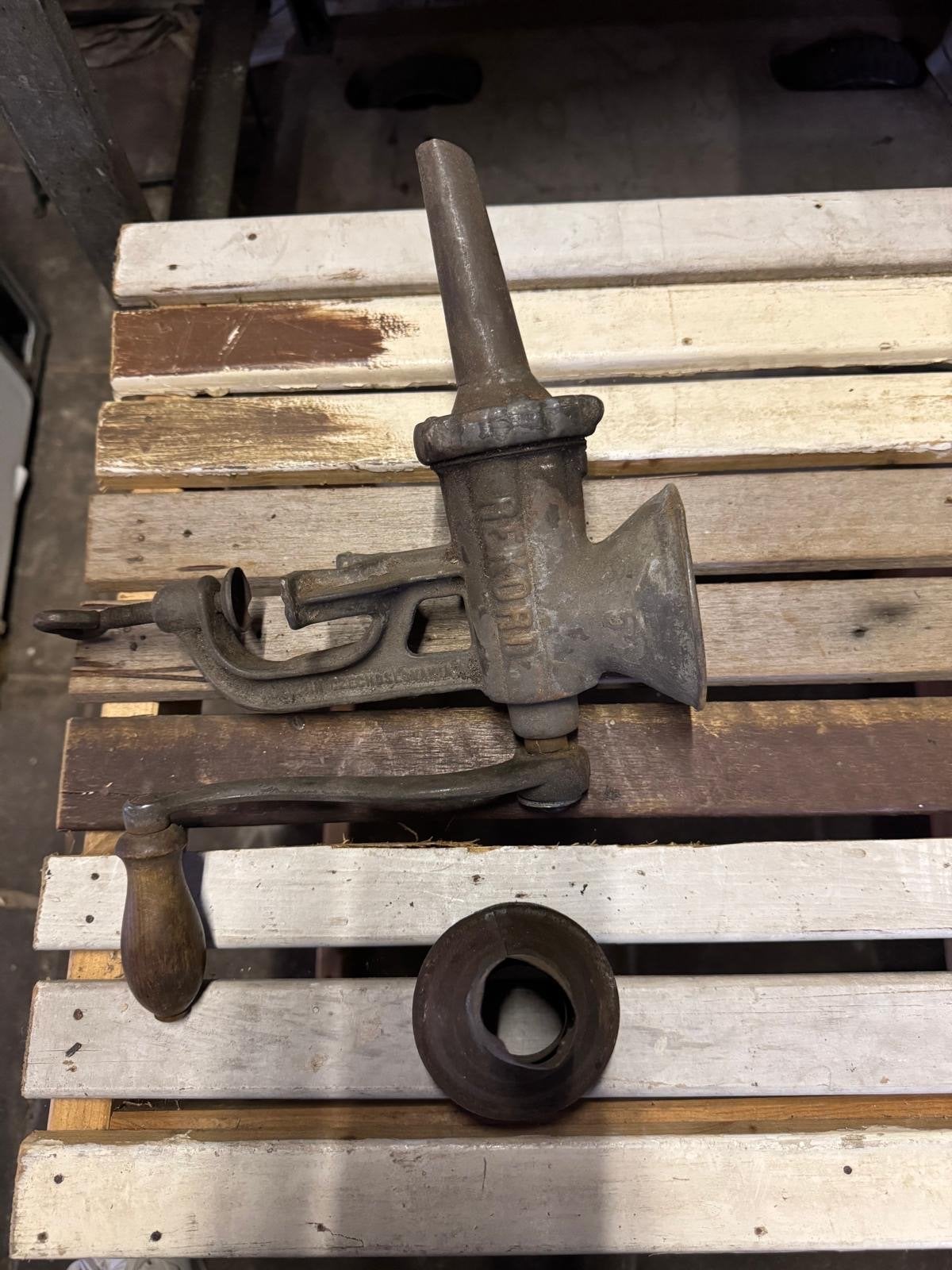 Antieke vleesmolen - Vintage keukenmachine, Ophalen