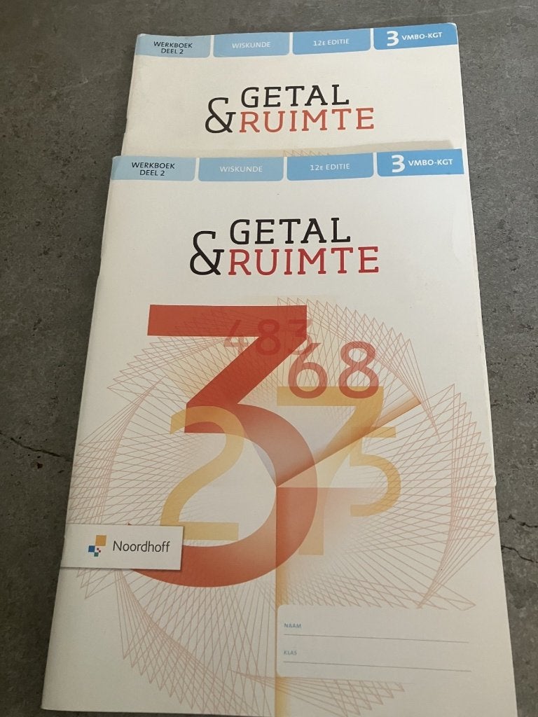 Getal & Ruimte 12e ed vmbo-kgt 3 werkboek deel 2(2stuks), Boeken, Ophalen of Verzenden, Gelezen, VMBO