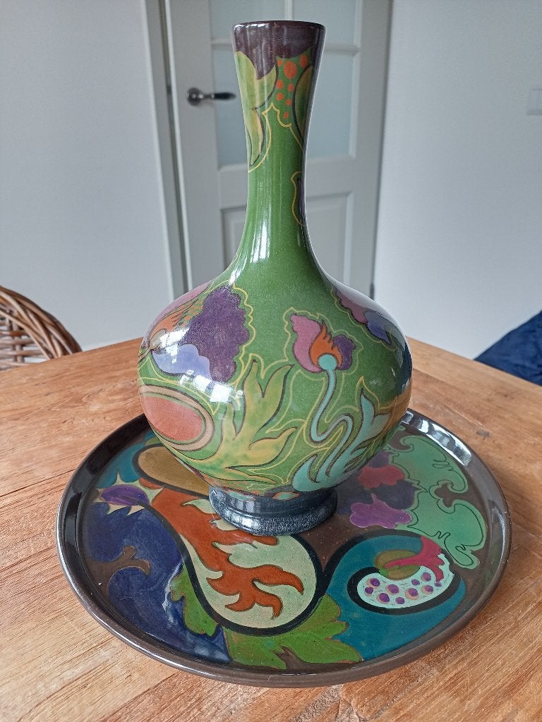 Plateel/Gouda/Goedewaagen Art Nouveau 1920/30, Ophalen of Verzenden