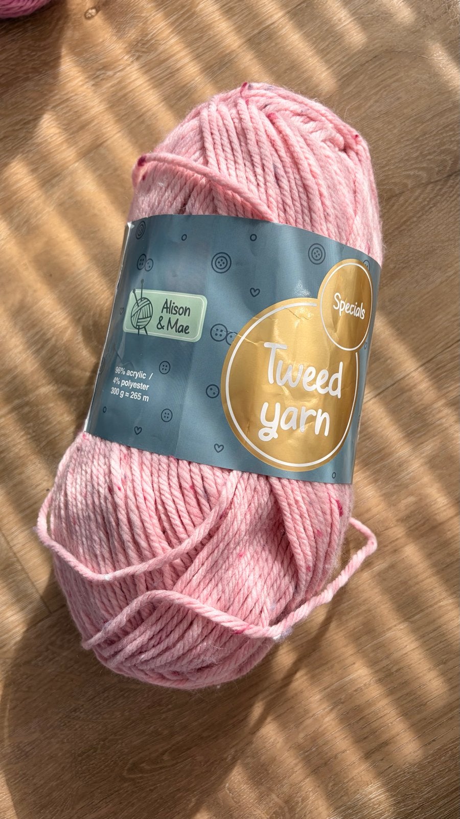 Roze Tweed Garen - Alison & Mae (300g), Ophalen of Verzenden, Nieuw, Breien of Haken, Wol of Garen