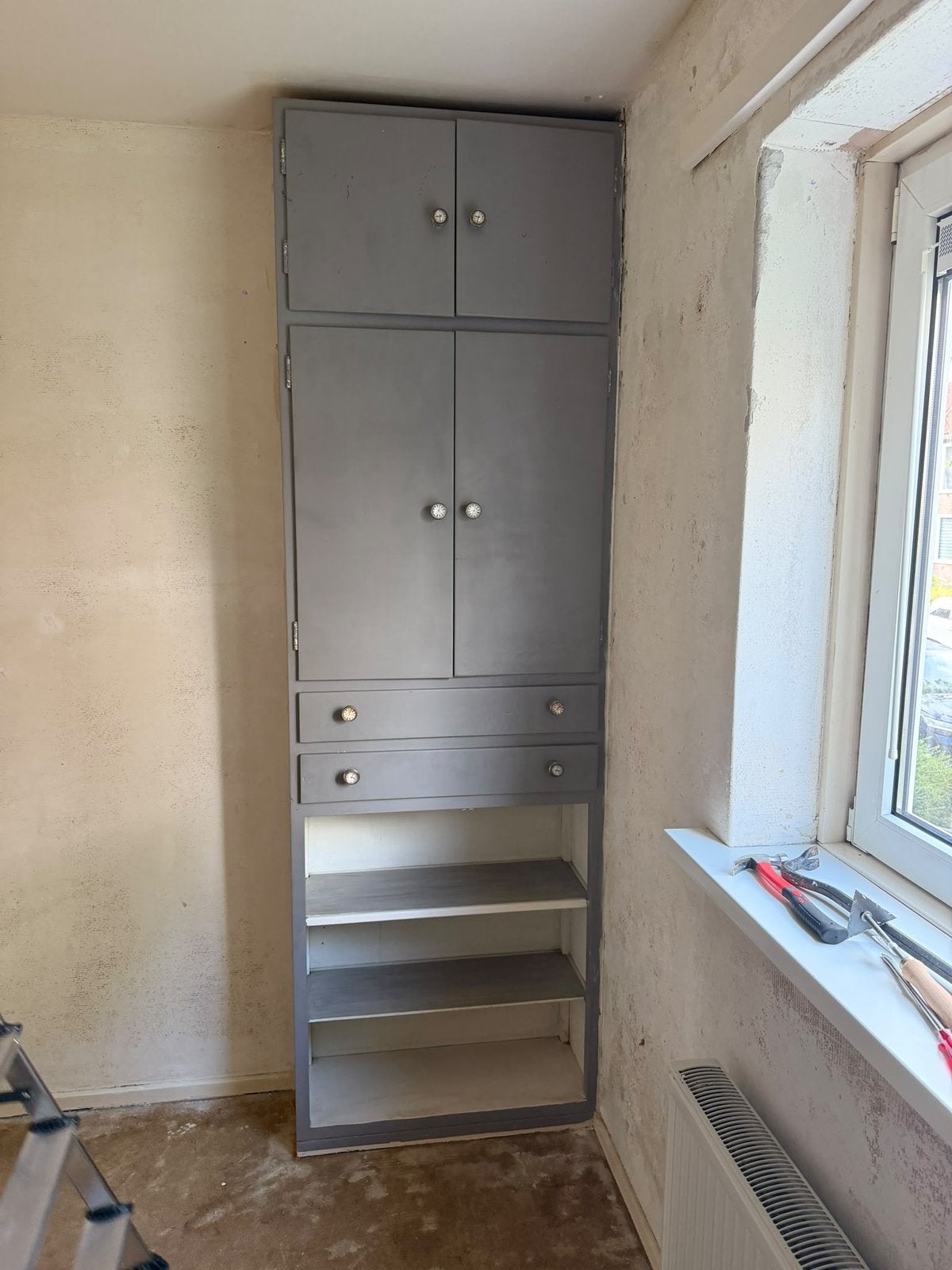 oude vintage keukenkast / voorraadkast, Huis en Inrichting, Ophalen, Gebruikt, 200 cm of meer, 50 tot 100 cm